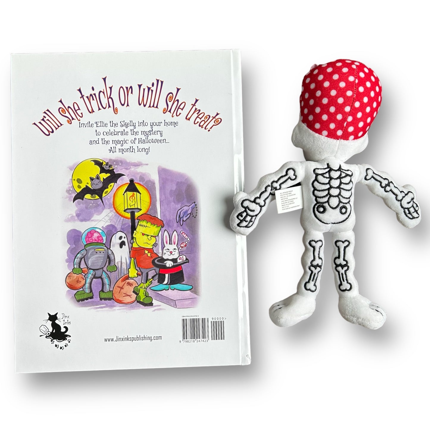 "Boo Bundle" Ellie The Skelly Hardcover Book & Stuffy Combo