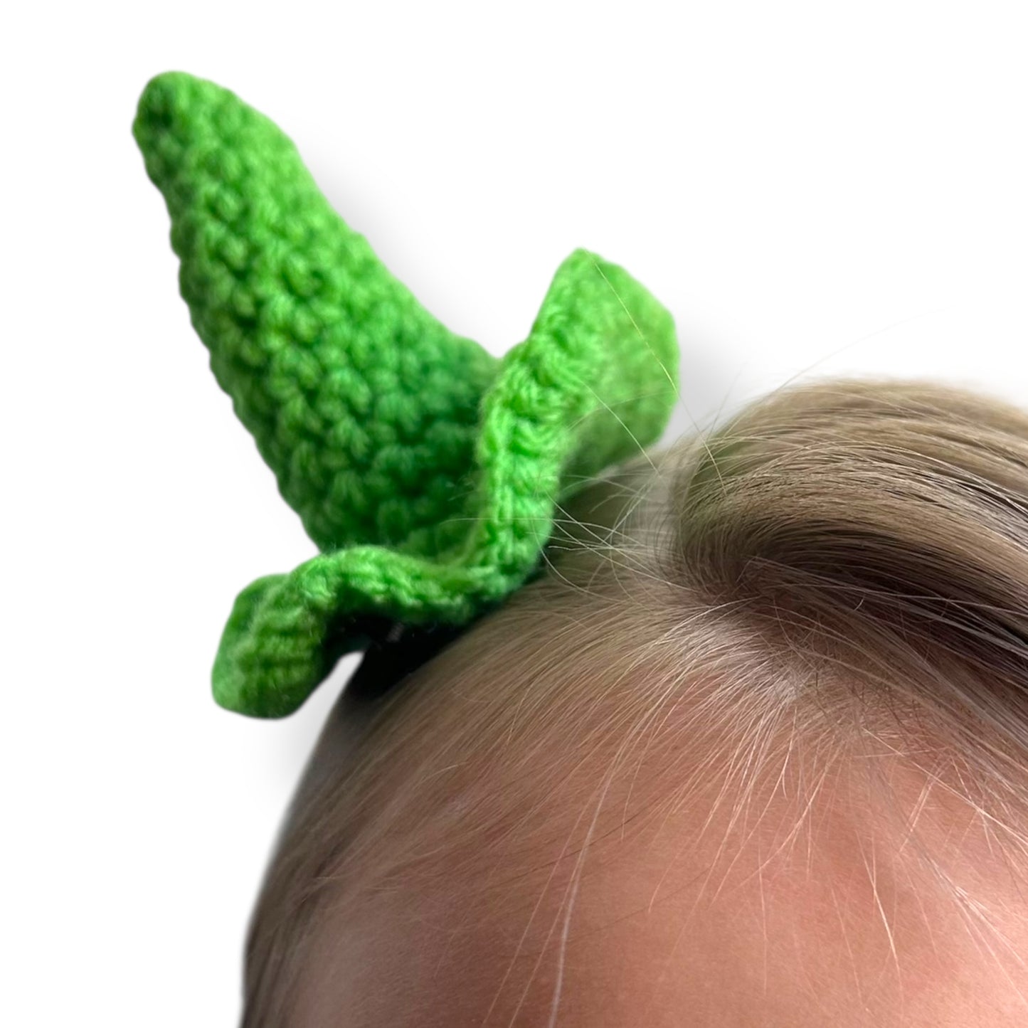 Green Crochet Witch Hat Hair Clip