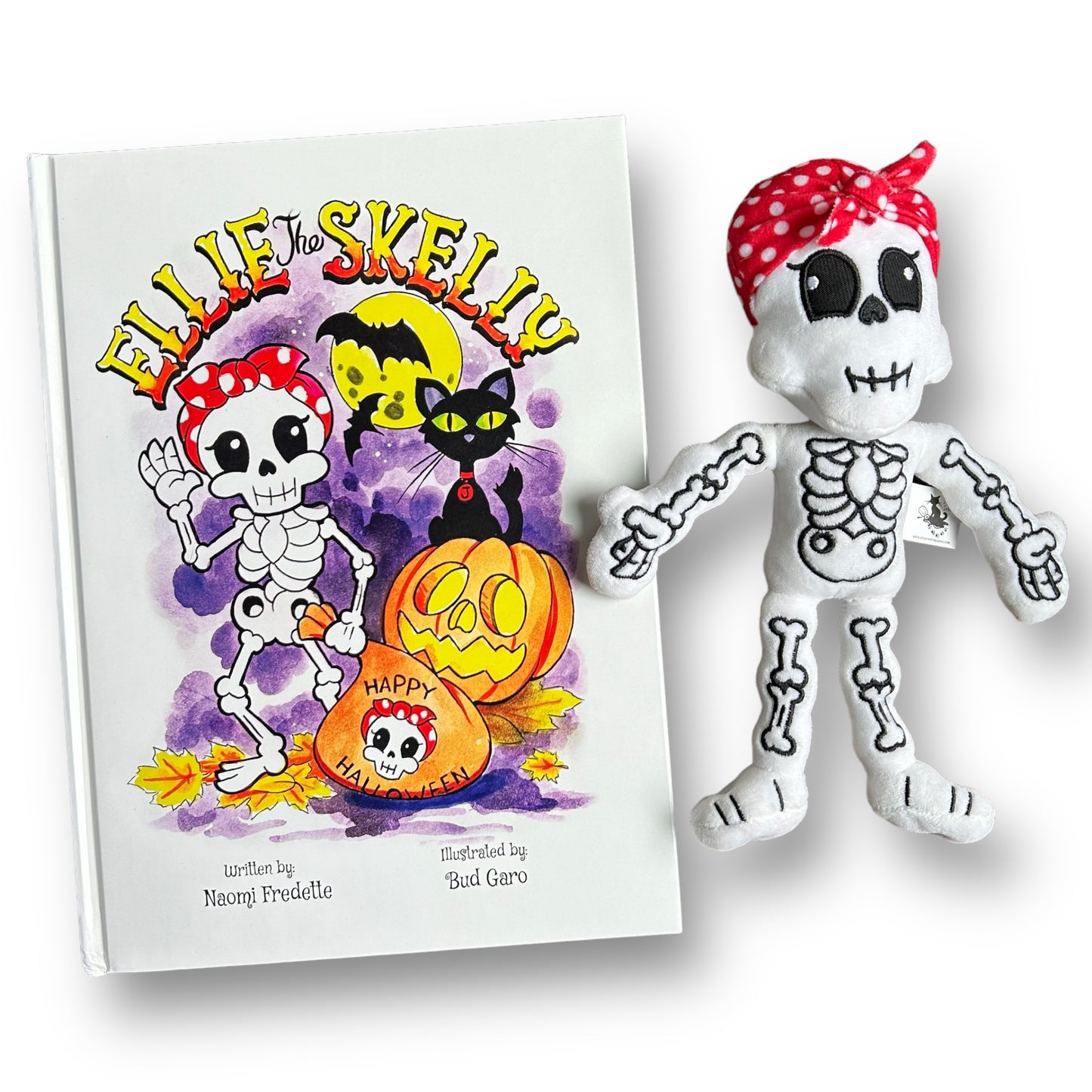 "Boo Bundle" Ellie The Skelly Hardcover Book & Stuffy Combo
