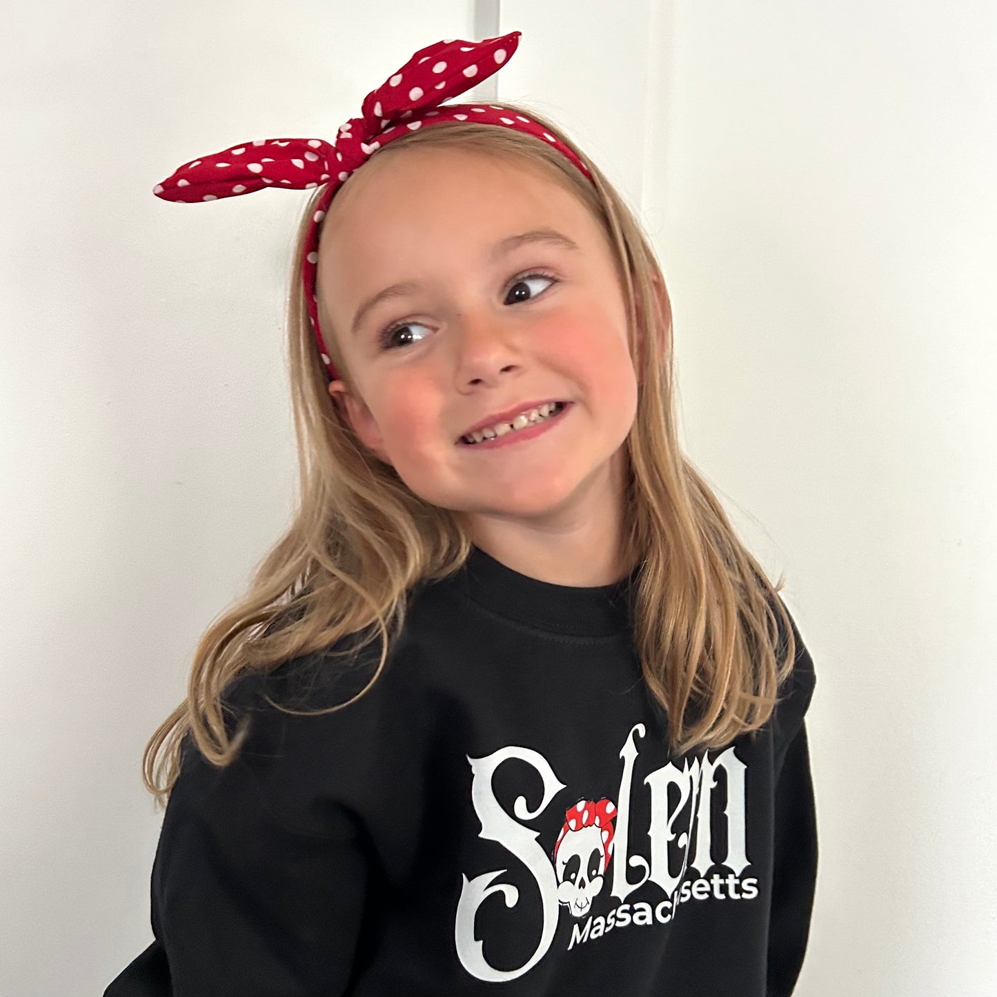 Kids - Ellie the Skelly Salem Mass Crewneck Sweatshirt
