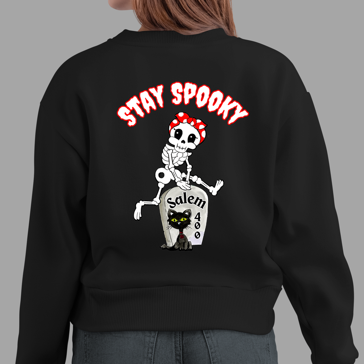 Adult - Stay Spooky Ellie the Skelly Crewneck Sweatshirt