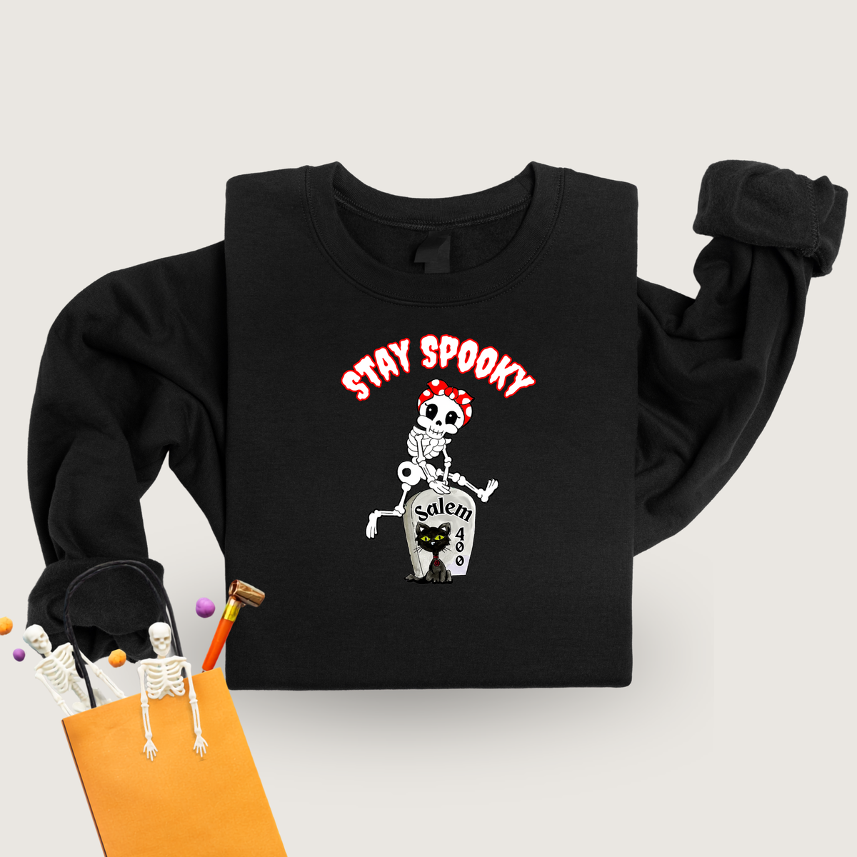 Children’s Stay Spooky Ellie The Skelly Crew Neck Sweatshirt