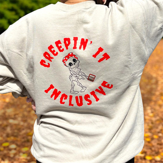 Creepin’ It Inclusive Crewneck Sweatshirt - Sand