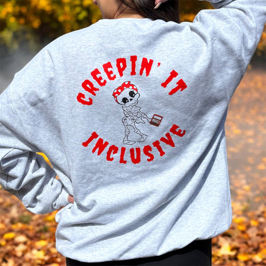 Creepin’ It Inclusive Crewneck Sweatshirt - Heather Grey